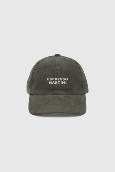 The Refined Spirit The Refined Spirit Espresso Martini Corduroy Hat in Olive at Urban Outfitters