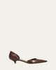 THE ROW 35mm Liisa Leather Kitten-Heel d'Orsay Pumps - 1