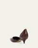 THE ROW 35mm Liisa Leather Kitten-Heel d'Orsay Pumps - 2