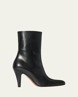 THE ROW 90mm Ornella Leather Booties