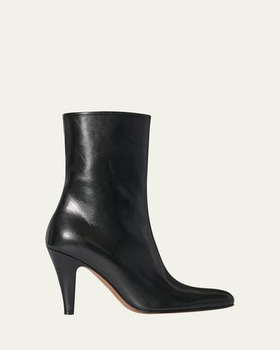 THE ROW 90mm Ornella Leather Booties
