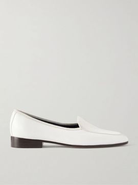 THE ROW Adam glossed-leather penny loafers