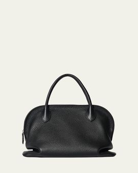 THE ROW Agnes 12 Nano Curved Top-Handle Bag in Leather