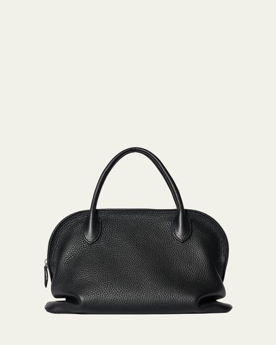 THE ROW Agnes 12 Nano Curved Top-Handle Bag in Leather