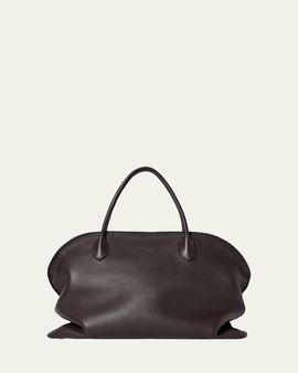 THE ROW Agnes 15 Top-Handle Bag in Grain Leather