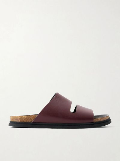 THE ROW Band leather flat sandals