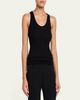 THE ROW Danel Wool-Silk Rib Tank Top - 4