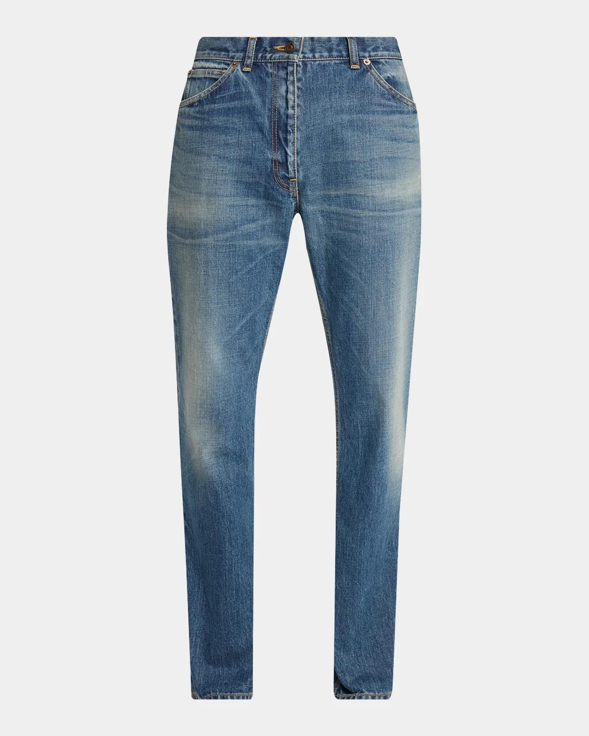 The Row Dinni Low-Rise Straight-Leg Jeans