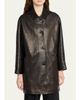 The Row Donata Leather Single-Breasted Coat - 4
