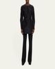 THE ROW Elione Long-Sleeve Silk Taffeta Top - 2