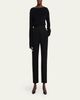 THE ROW Eranza Wool Straight-Leg Ankle Pants - 2