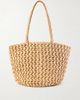 THE ROW Estelle leather-trimmed raffia tote - 1