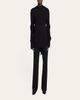 THE ROW Evo Long-Sleeve Crepe Low-Back Top - 2