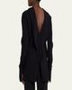 THE ROW Evo Long-Sleeve Crepe Low-Back Top - 3