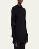 THE ROW Evo Long-Sleeve Crepe Low-Back Top - 4