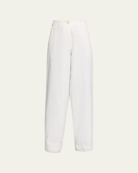 THE ROW Fadry Cotton Gabardine Wide-Leg Carpenter Pants