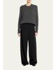The Row Farah Wool-Cashmere Wide-Leg Pants - 2