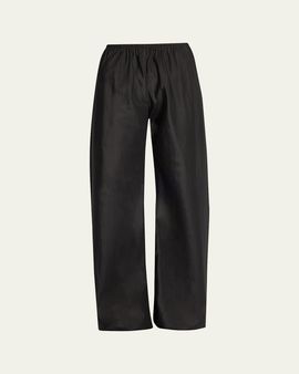 THE ROW Gala Silk Taffeta Wide-Leg Pull-On Pants