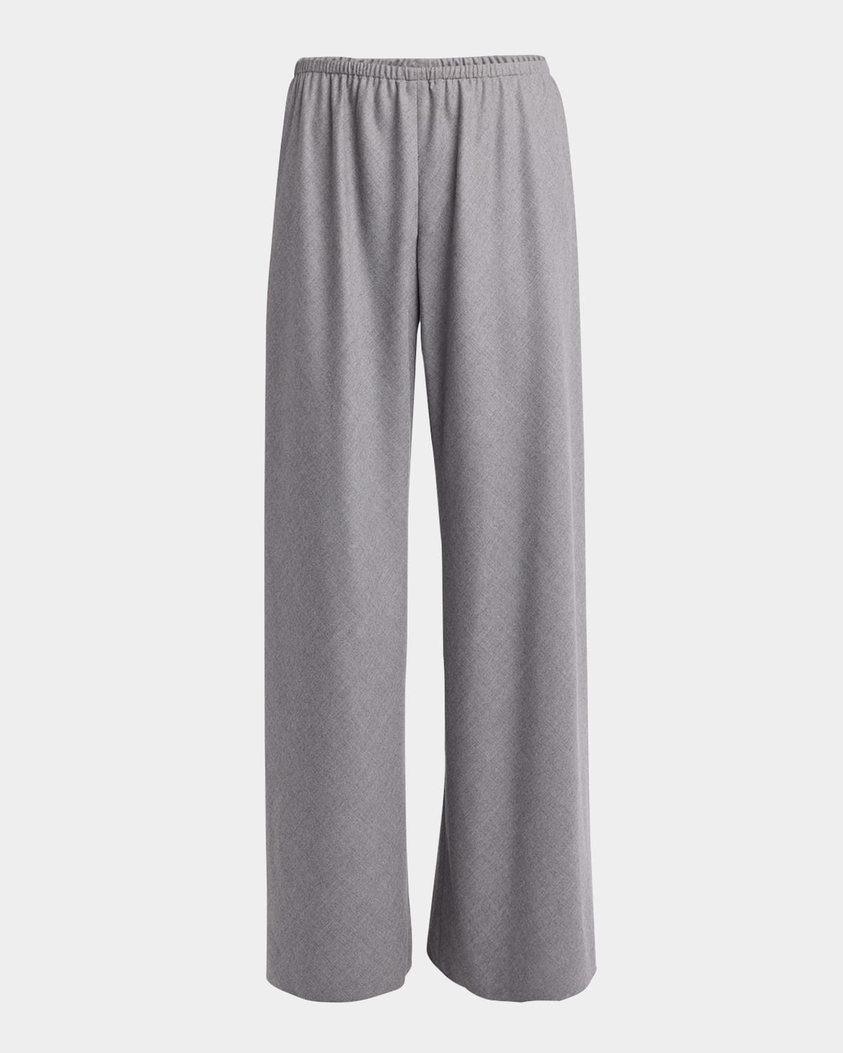 THE ROW Gala Wool Wide-Leg Pull-On Pants