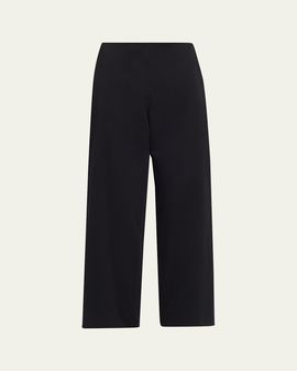 THE ROW Galileo Pleated Cotton-Silk Barrel-Leg Pants