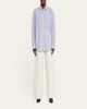 THE ROW Gavina Striped Cotton Button-Down Shirt - 2