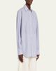 THE ROW Gavina Striped Cotton Button-Down Shirt - 4