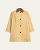 THE ROW Ina Corduroy Collar Single-Breasted Car Coat - 1