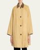 THE ROW Ina Corduroy Collar Single-Breasted Car Coat - 4