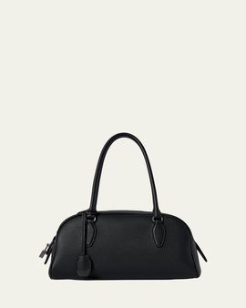 THE ROW India East-West Leather Bowling Shoulder Bag