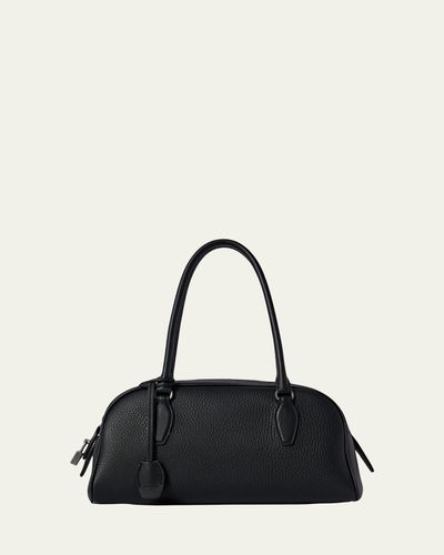 THE ROW India East-West Leather Bowling Shoulder Bag