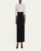 THE ROW Iphora Wool Crepe Slit Midi Skirt - 2