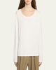 THE ROW Kalto Scoop-Neck Cotton Jersey Long-Sleeve T-Shirt - 4