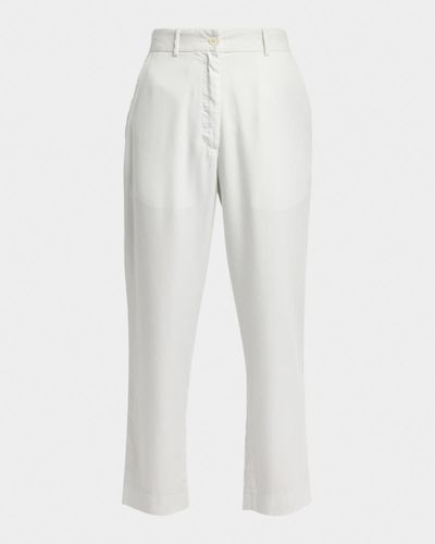 THE ROW Karsten Cotton Straight-Leg Ankle Pants