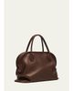 The Row Kew Bowling Top-Handle Bag in Saddle Leather - 3