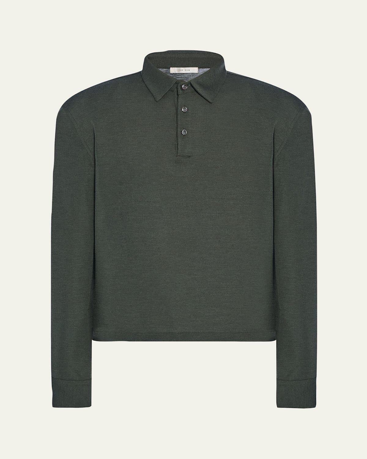 THE ROW Men's Reyes Wool Silk Polo Shirt