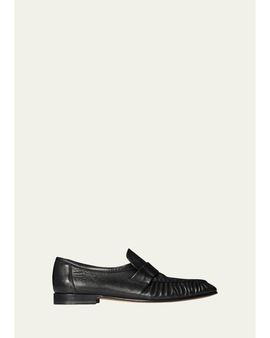 The Row Men's Soft Grained Leather Penny Loafers