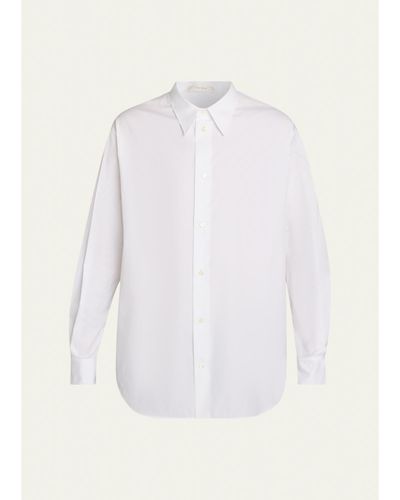 The Row Men's Tomek Cotton Poplin Dress Shirt