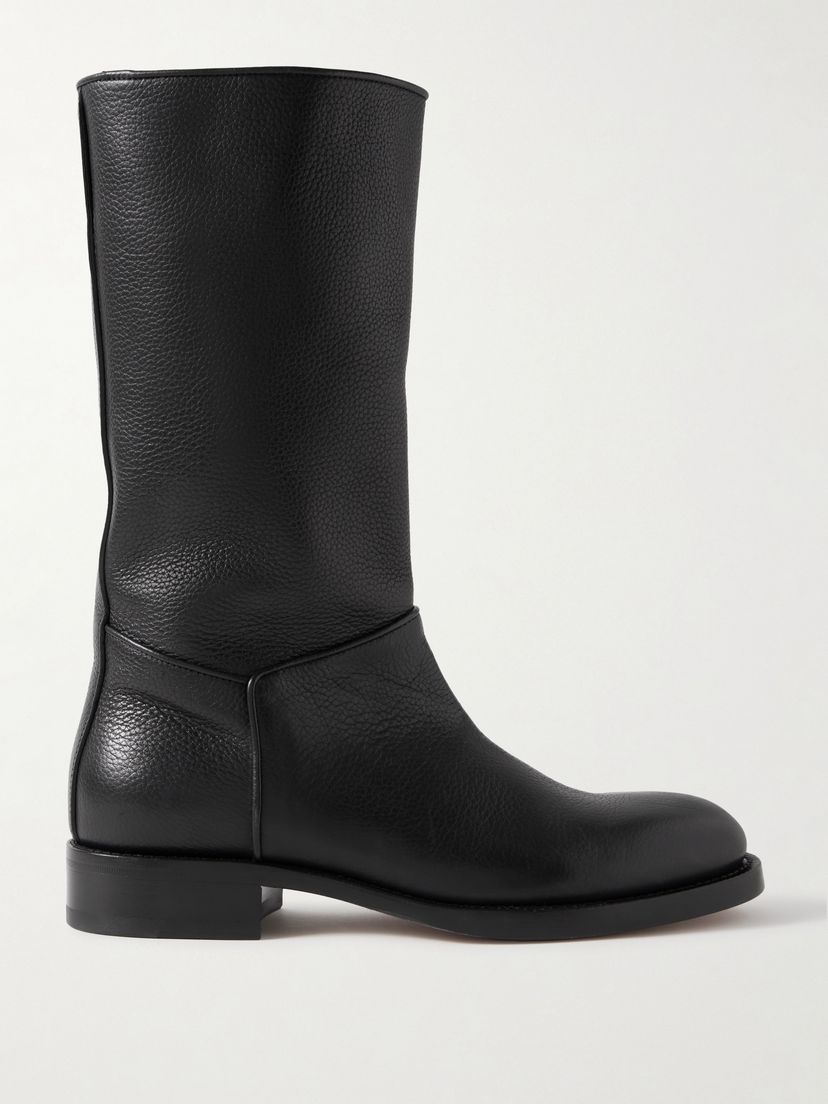THE ROW Nobilis textured-leather boots