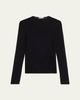 THE ROW Octavo Funnel-Neck Silk Rib Long-Sleeve Top - 1