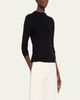 THE ROW Octavo Funnel-Neck Silk Rib Long-Sleeve Top - 4