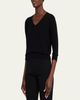 THE ROW Orchidea Cashmere Knit V-Neck Top - 4