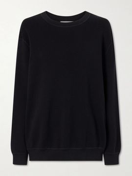 THE ROW Ottilie silk and cotton-blend sweatshirt