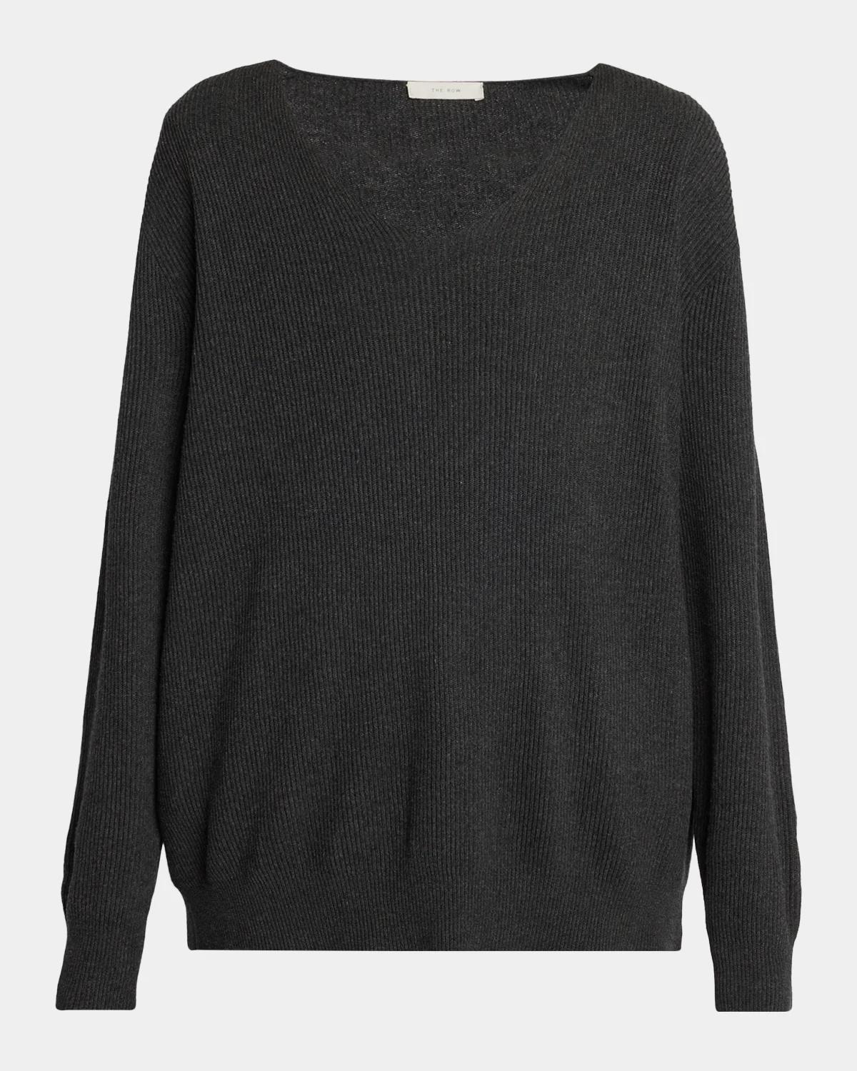 The Row Phef Cotton-Cashmere Ribbed Top