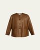 THE ROW Quintus Leather Single-Breasted Jacket - 1