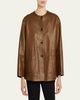 THE ROW Quintus Leather Single-Breasted Jacket - 4