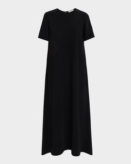 THE ROW Robi Short-Sleeve Cady Maxi Dress