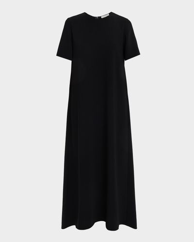 THE ROW Robi Short-Sleeve Cady Maxi Dress