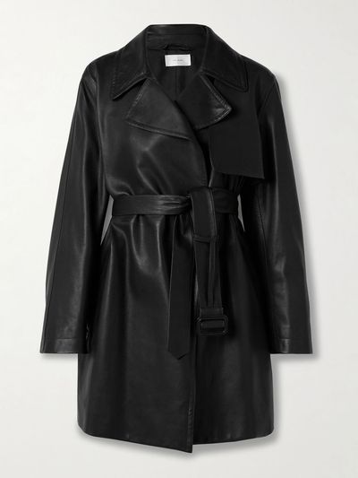THE ROW Siempra belted leather trench coat