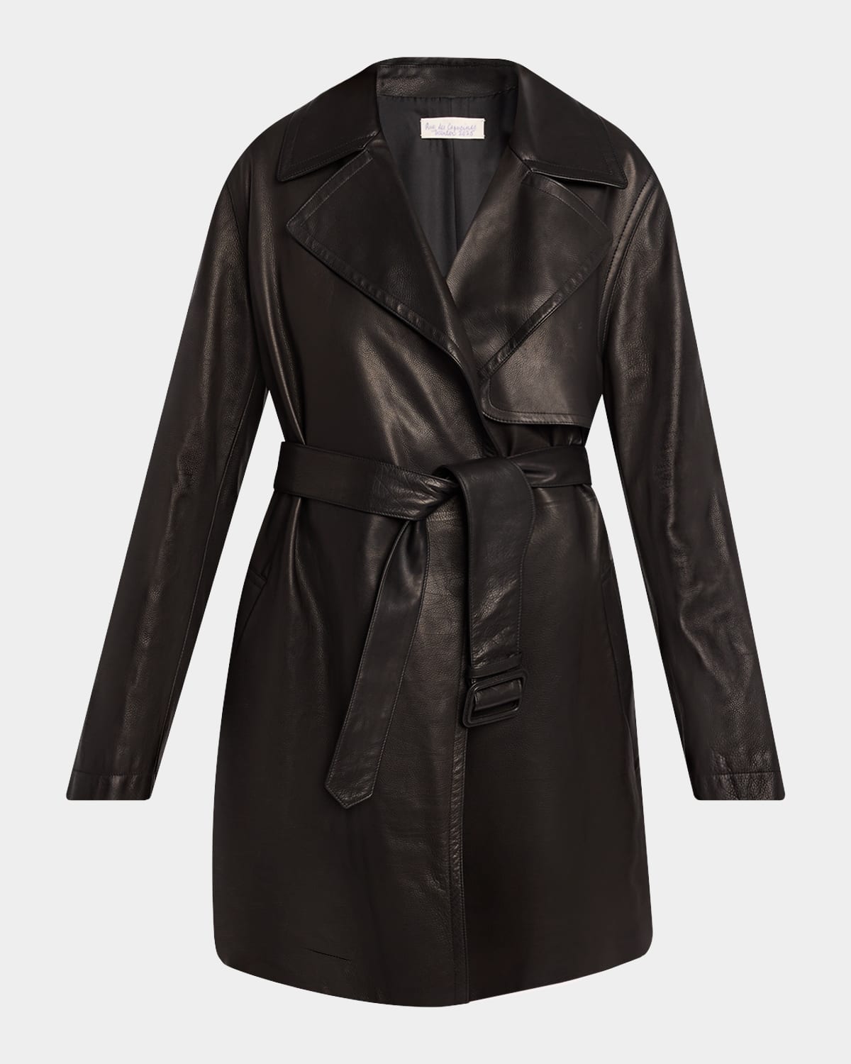 THE ROW Siempra Leather Wrap Trench Coat
