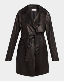 THE ROW Siempra Leather Wrap Trench Coat